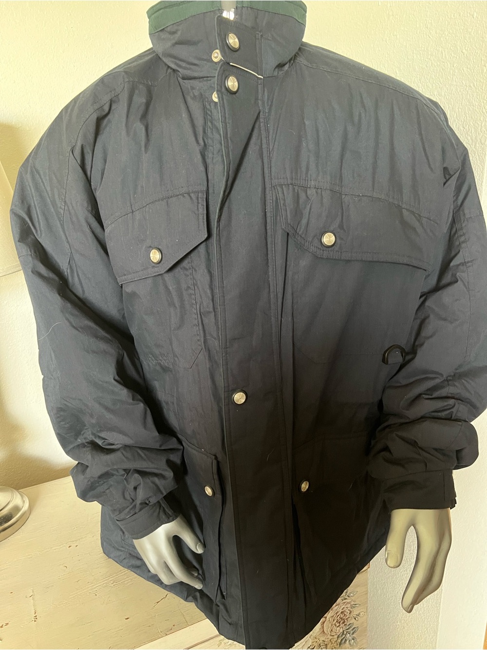 Members Only Mariner puffer parka jacket cost Navy green sz XL